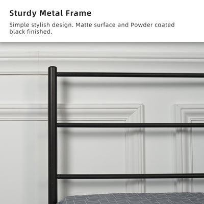 (Self-assembly) HomeZ Single Bed Frame Powder Coat Metal Metal Bed Frame-FYSB0005