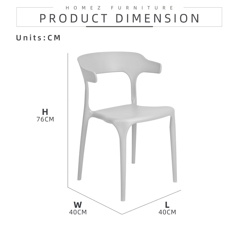 Designer Dining Chair with Comfort Arm Rest & Back Rest / Small Size - HMZ-DC-A363