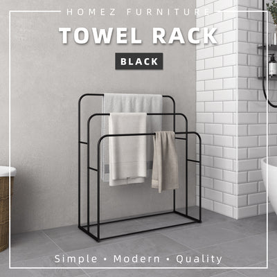 (Self Assembly) 3FT Powder Coat Metal Towel Hanger/ Clothes Dryer/ Towel Rack/ Indoor Outdoor Drying Rack - HMZ-CH-FY103