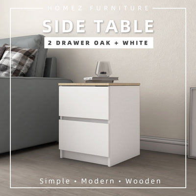 1.5FT Side Table with 2 Layer Drawer Storage - HMZ-FN-ST-7004