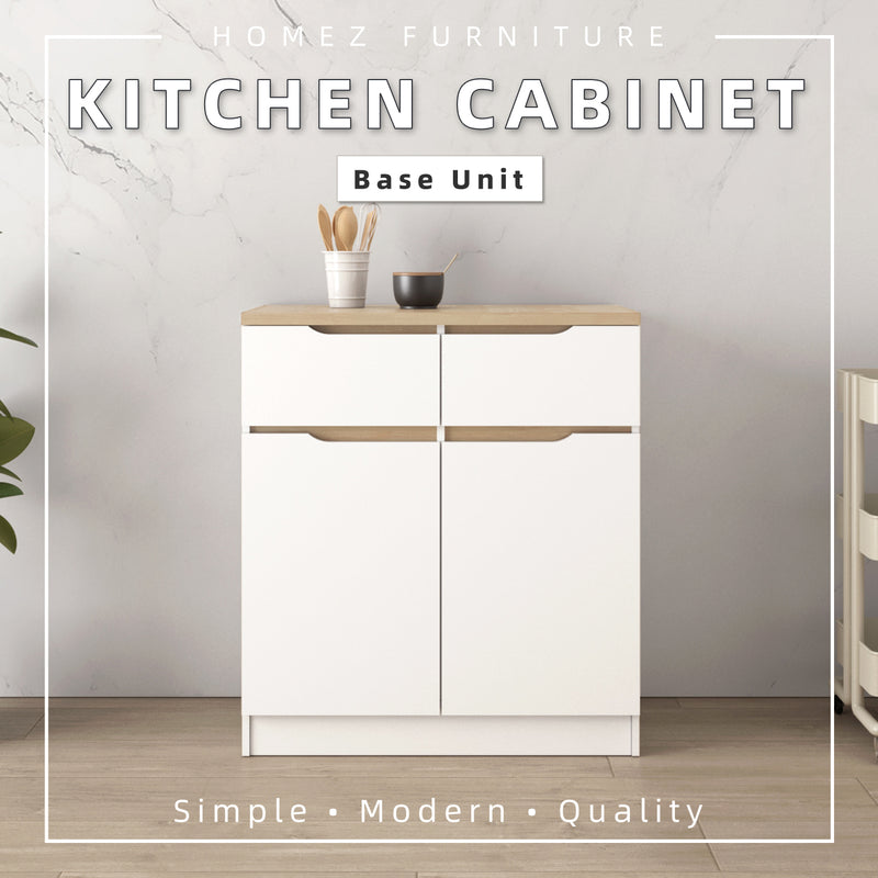 2.6FT Sinowa Series Full Melamine Kitchen Cabinets Base Unit / Kitchen Storage-HMZ-KBC-M9085-WT