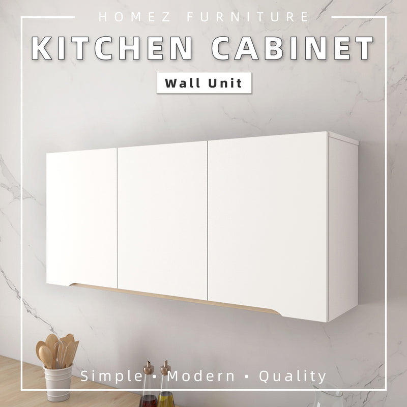 (Self Assembly) 4FT Sinowa Series Full Melamine Kitchen Cabinet Wall Unit / Kitchen Storage-HMZ-KWC-M6125-WT