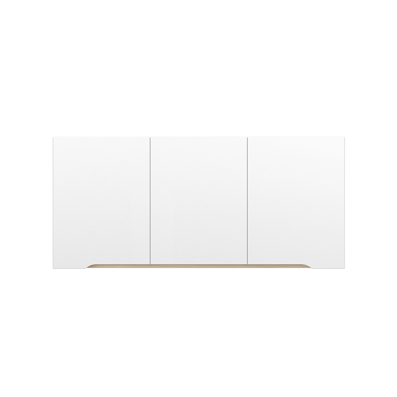 (Self Assembly) 4FT Sinowa Series Full Melamine Kitchen Cabinet Wall Unit / Kitchen Storage-HMZ-KWC-M6125-WT