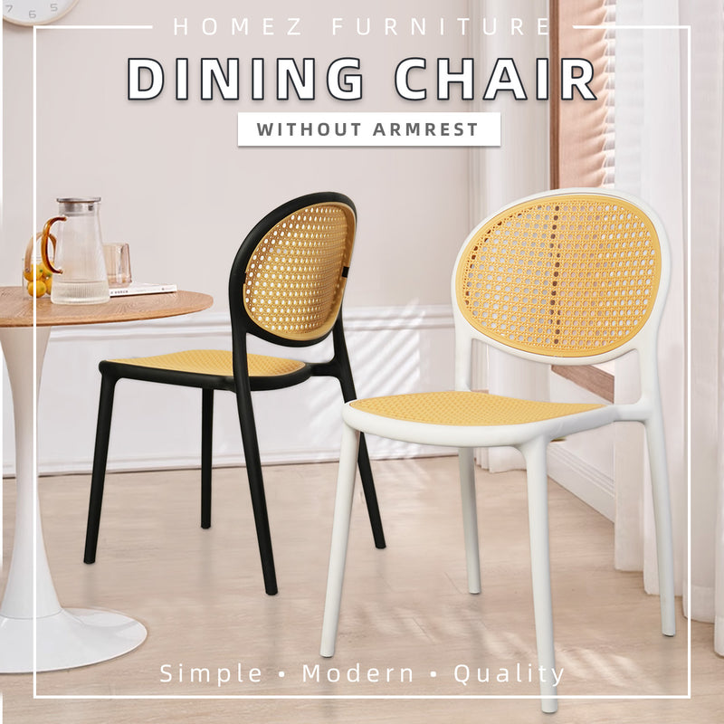 1PC / 2PCS / 4PCS Dining Chair Kerusi Makan with / without armrest White Black -DC41/DC42