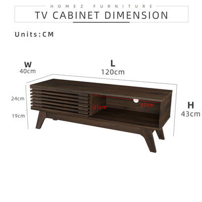4FT Aoki Series TV Cabinet Modernist Design Oka TV Rack / Console - HMZ-FN-TC-E2250-OAK