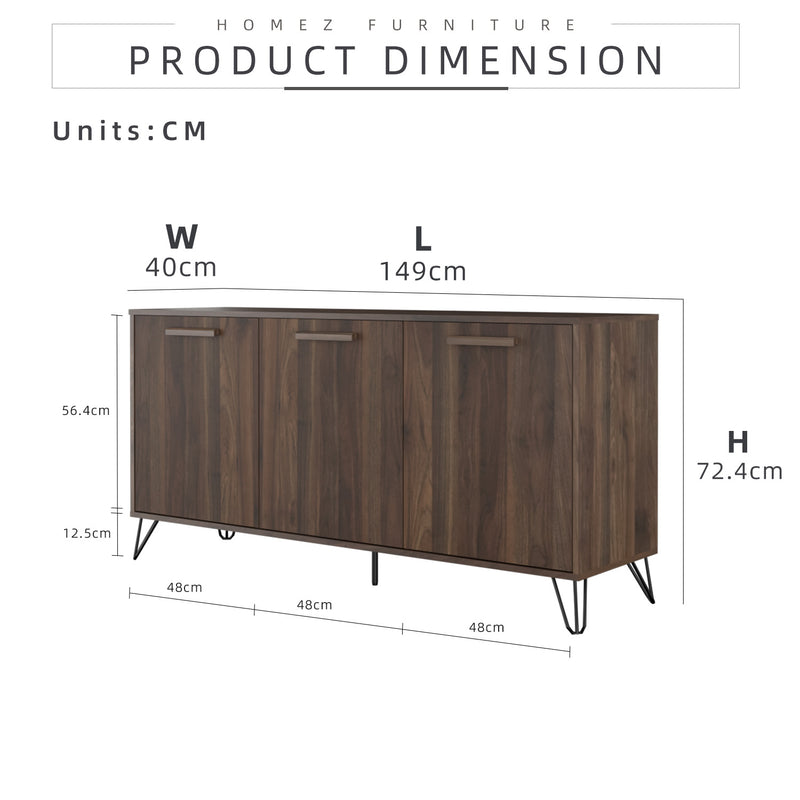 Homez Victor Series 5Ft Display Cabinet / Shoe Rack Cabinet With Door - V7515-WN