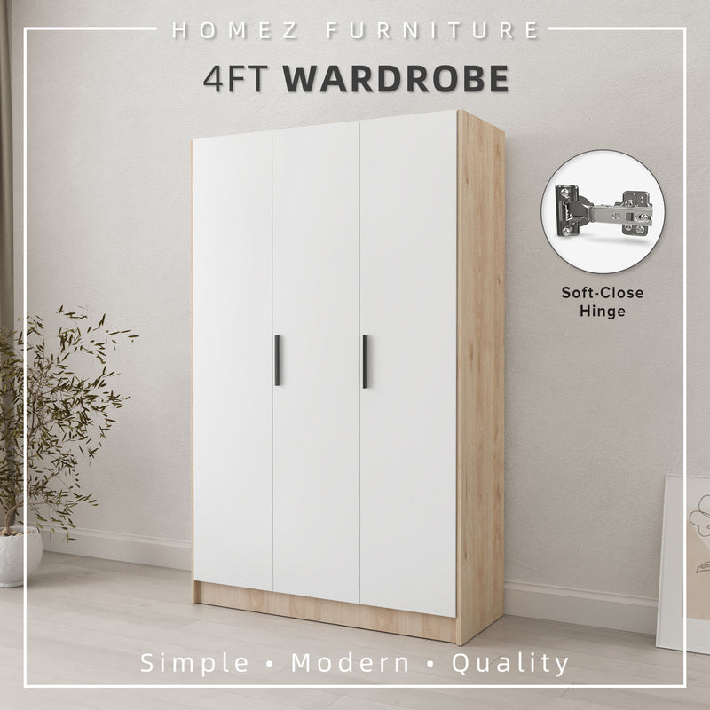 [FREE INSTALLATION] Alona Series Full Melamine Wardrobe w/ Drawers / Shelves - M6817/M6818