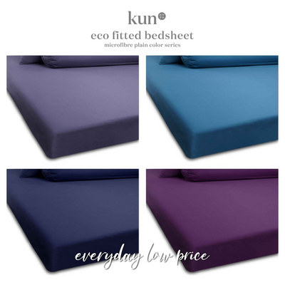 KUN 8 Colors Premium Fitted Bed Sheet Series 1 (Single / Super Single / Queen / King)