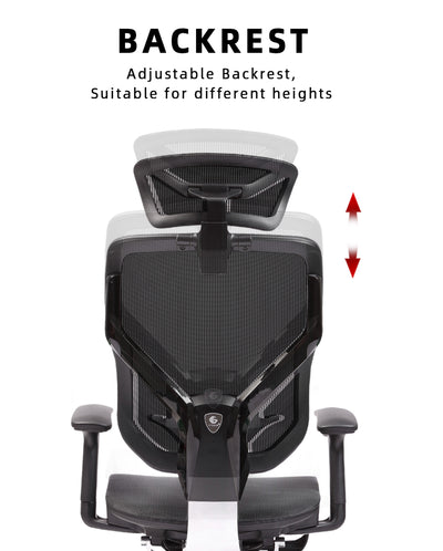 (Free Installation) GTChair VIDA-V7-X / Y Frame Ergonomic Office Chair / Gaming Chair with Adjustment - GTC-GC-V7X-BK-MH