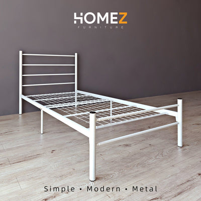 (Self-assembly) 3V Powder Coat Metal Bed Frame 3VEY900F - Single Size