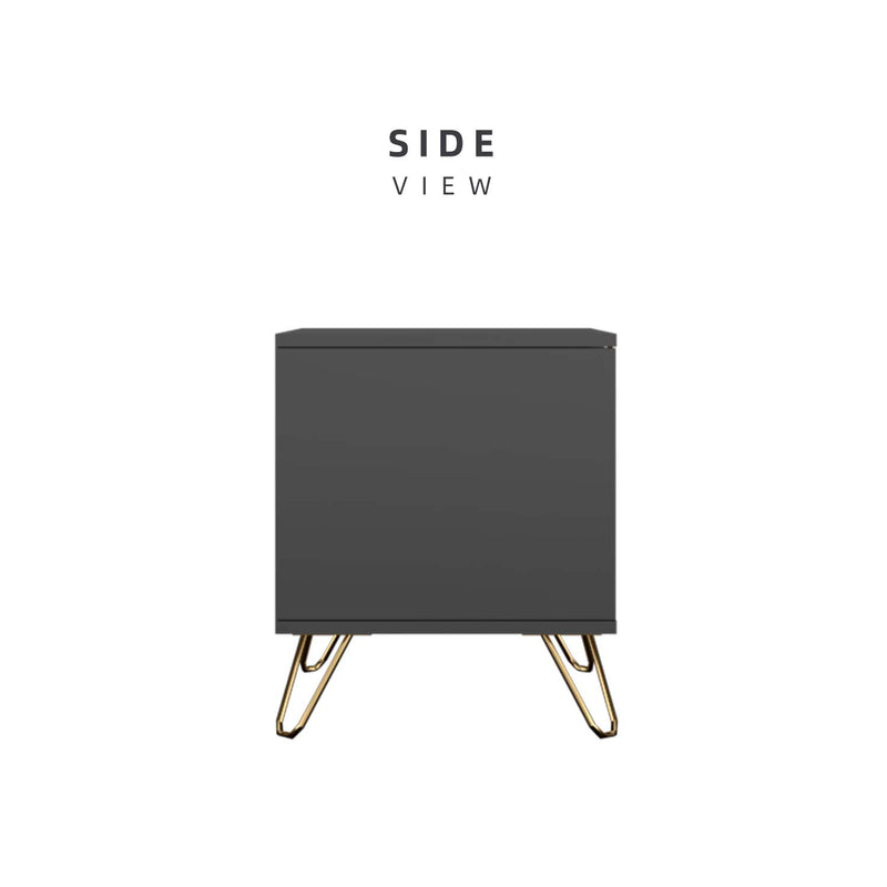 2FT Stellate Series Modern Design Side Table With Metal Leg - ST-4842-DGY