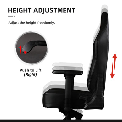 GTGAMEZ Asgard High Back Gaming Chair Adaptive Lumbar System - HMZ-GC-DJ-0064-BK+BK
