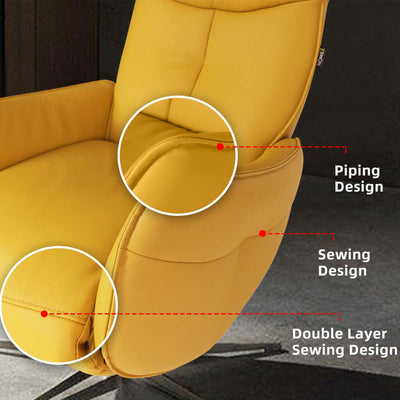 Anita Ergonomic / Recliner Chair / Recliner Sofa / Leather / PU Leather / Yellow / Brown - HMZ-SF-UE-ANITA
