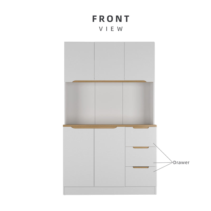 (Self-assembly) Situra Series Kitchen Cabinets Tall Unit  Kitchen Storage - MFCS2012-WT