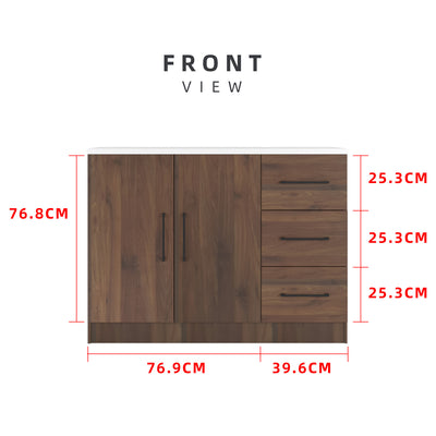 Ventura Series Kitchen Cabinets Base Unit  / Kitchen Storage - HMZ-KBC-MFC9012-WN