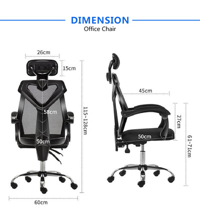 High Back Mesh Office Chair with Ergonomic Design & Chrome Leg - GMZ-GC-YG-230