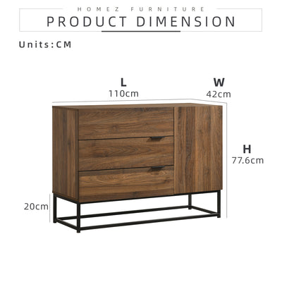4FT Noble Display Cabinet Modernist Design - HMZ-FN-DC-N1100-CN