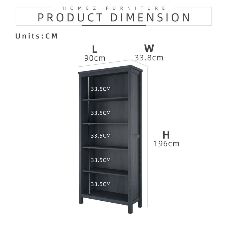 (Self-assembly) 3FT Akara Series Display Cabinet with Plastic Wood Leg  - HMZ-FN-DC-A1960-DG