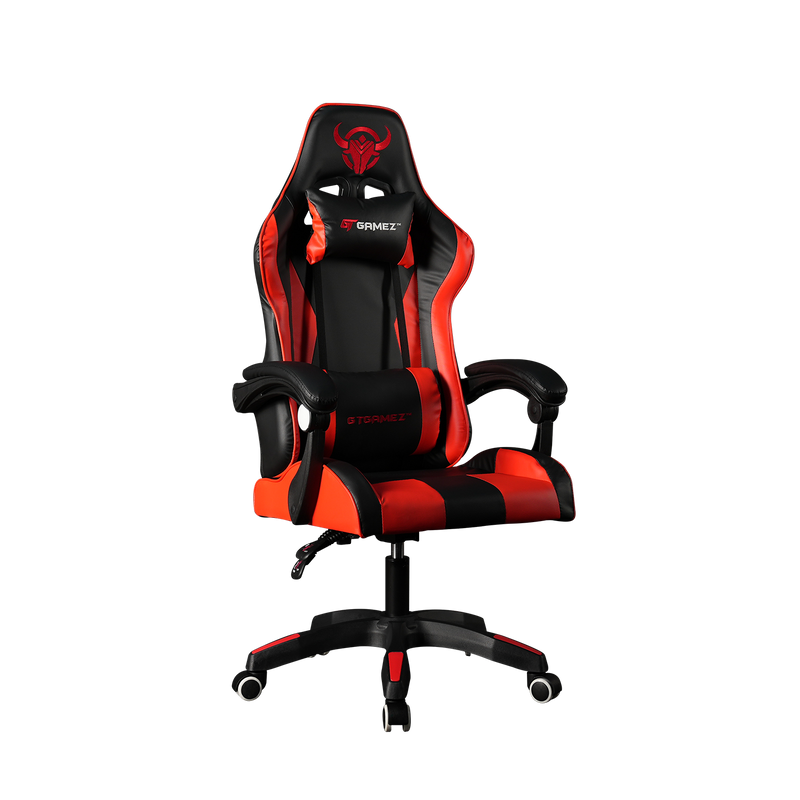 GTGAMEZ Gaming Chair Racing Chair with Ergonomic Backrest and Height Adjustment + Pillows Recliner Swivel GMZ-GC-YG-721