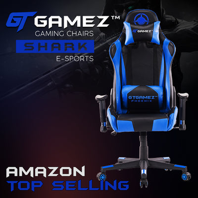 GTGAMEZ Gaming Chair GMZ-GC-YG-725 Racing Video Game Chair with Ergonomic Backrest and Seat Height Adjustment and Pillow