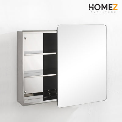 Bathroom Mirror Sliding Cabinet 100% Stainless Steel - 460 x 130 x 660mm HMZ-BR-MC-7008