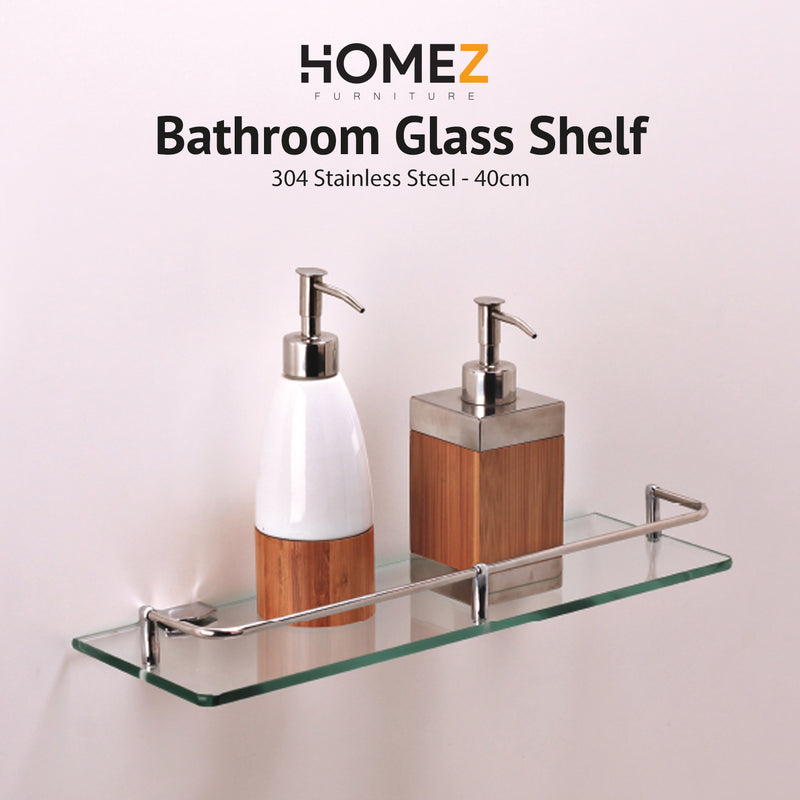 40CM Bathroom Glass Shelf - HMZ-BRGS-LY8805