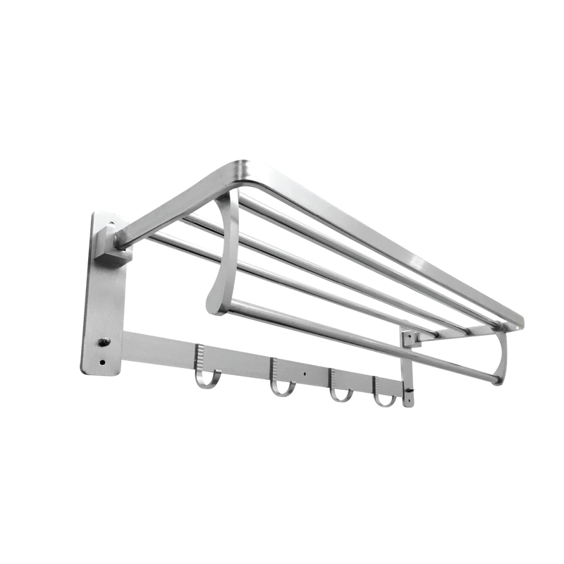 60CM Bathroom Foldable Towel Rack Shelf HMZ-BRTR-LY9806-60 Aluminium Tower Bar