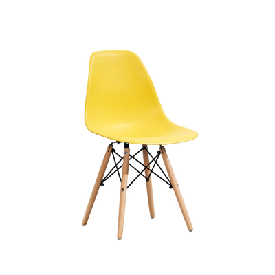 Eames Lounge Chair Dining / Office Chair c/w Dowel Wood Eiffel Legs - HMZ-DC-A304B/A404B