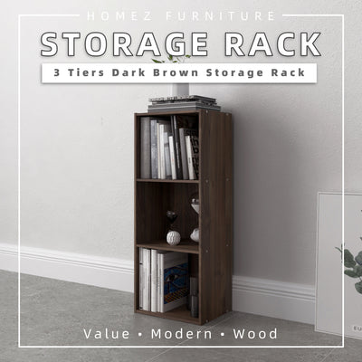 3 Tier Wooden Book Shelf / Bookcase / Small Bookshelf - 1001