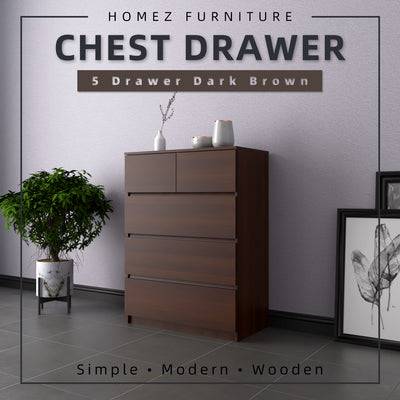 (Self-assembly) Chest Drawer with 5 Layer Drawer Storage - HMZ-FN-CD-7002