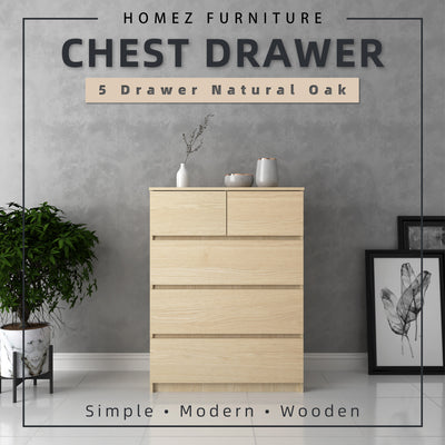 (Self-assembly) Chest Drawer with 5 Layer Drawer Storage - HMZ-FN-CD-7002