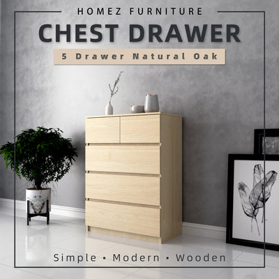 (Self-assembly) Chest Drawer with 5 Layer Drawer Storage - HMZ-FN-CD-7002