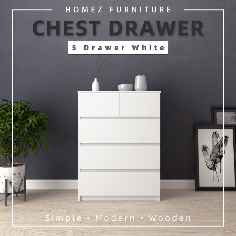 (Self-assembly) Chest Drawer with 5 Layer Drawer Storage - HMZ-FN-CD-7002