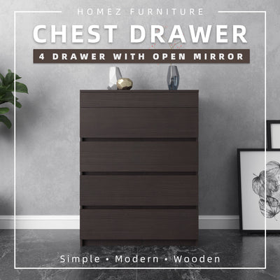 4 Layers Chest Drawer with Open Mirror - CD-7007