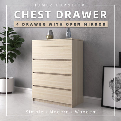 4 Layers Chest Drawer with Open Mirror - CD-7007