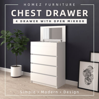 4 Layers Chest Drawer with Open Mirror - CD-7007