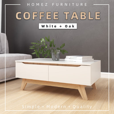 3.5FT Simona Series Coffee Table Modernist Design - HMZ-FN-CT-1396-WT
