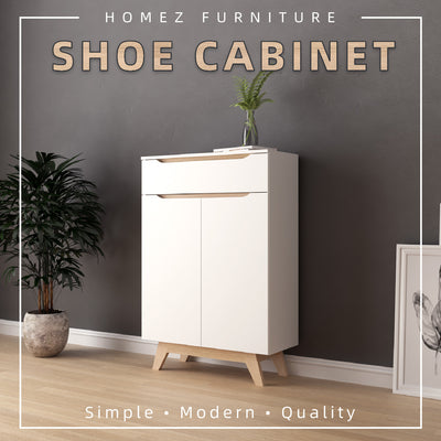 3FT Simona Series Shoe Cabinet Modernist Design Shoe Rack  - HMZ-FN-SR-1186-WT