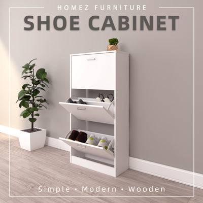 (Self-assembly) Shoe Rack Cabinet HMZ-FN-SR-3001 Premium Wooden Shoe Cabinet