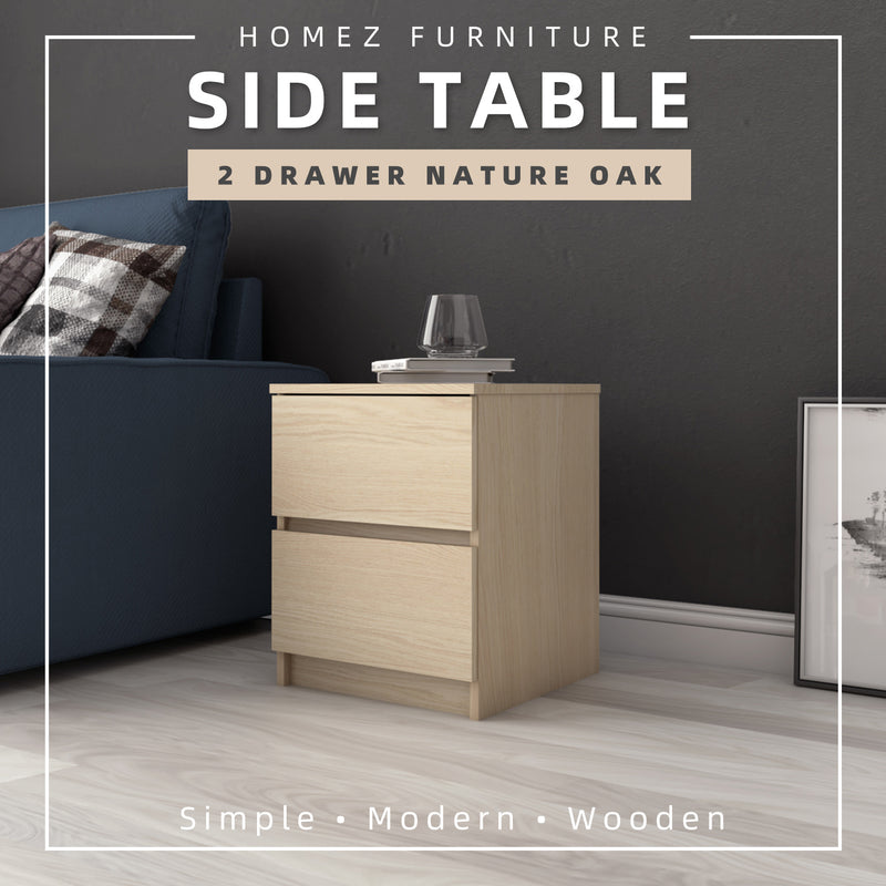 1.5FT Side Table with 2 Layer Drawer Storage - HMZ-FN-ST-7004
