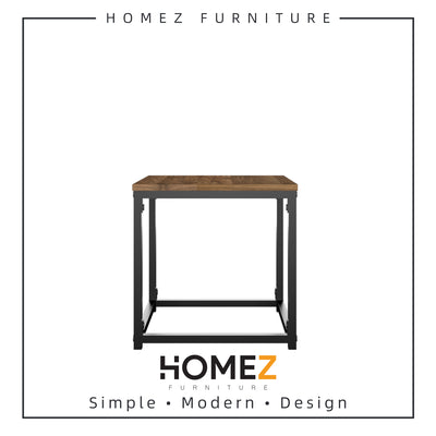 (Self-assembly) Noble Series Modernist Design Side Table with Metal Leg - HMZ-FN-ST-N4040-CN