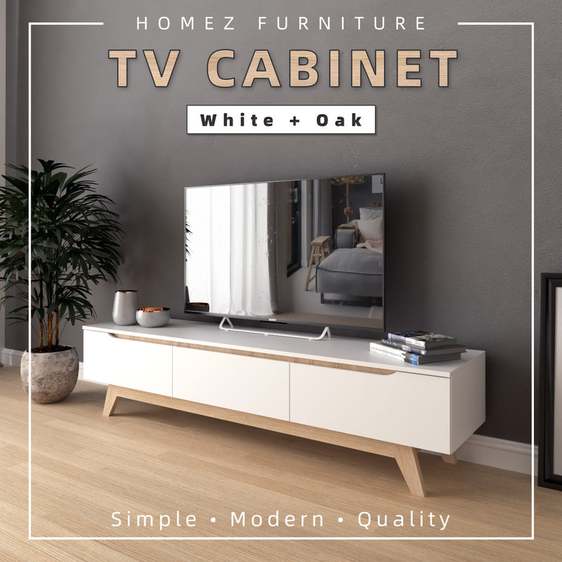 6FT Simona Series Tv Cabinet Modernist Design - HMZ-FN-TC-2222-WT