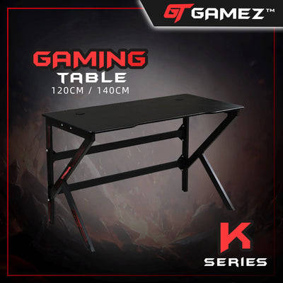 GTGAMEZ K Series Modern Simple E-sports Gaming Table / Gaming Desk - HMZ-GT-JF-14060-KL-BK
