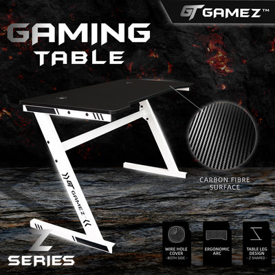 GTGAMEZ 4FT Z Series Matt Surface With Modern Simple E-sports Gaming Table / Gaming Desk - HMZ-GT-LM-12060-ZLZ-BK
