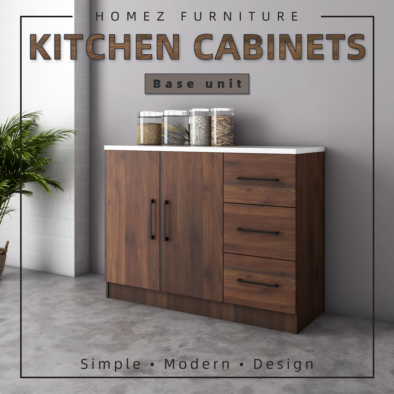 Ventura Series Kitchen Cabinets Base Unit  / Kitchen Storage - HMZ-KBC-MFC9012-WN