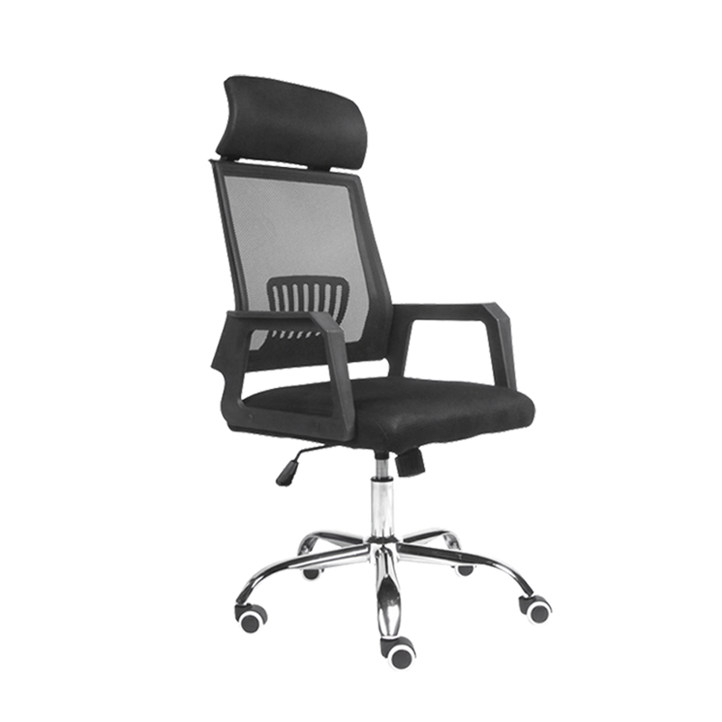 Mesh Office Chair HMZ-OC-HB-905-BK with Ergonomic Design & Chrome Leg - Black