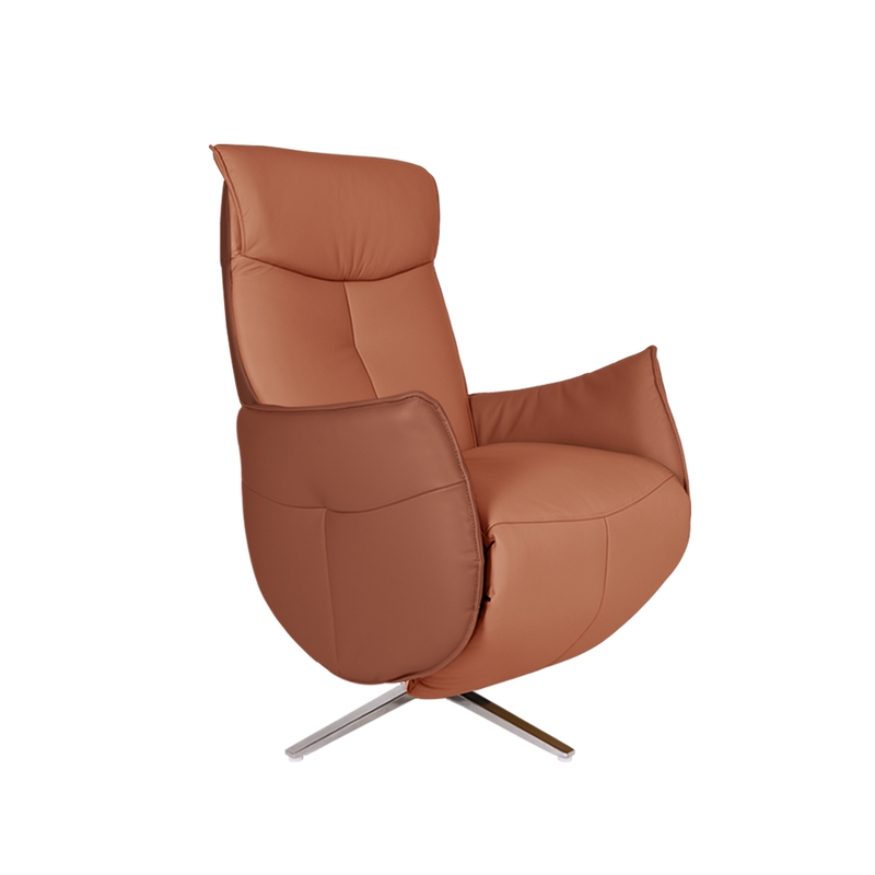 Anita Ergonomic / Recliner Chair / Recliner Sofa / Leather / PU Leather / Yellow / Brown - HMZ-SF-UE-ANITA