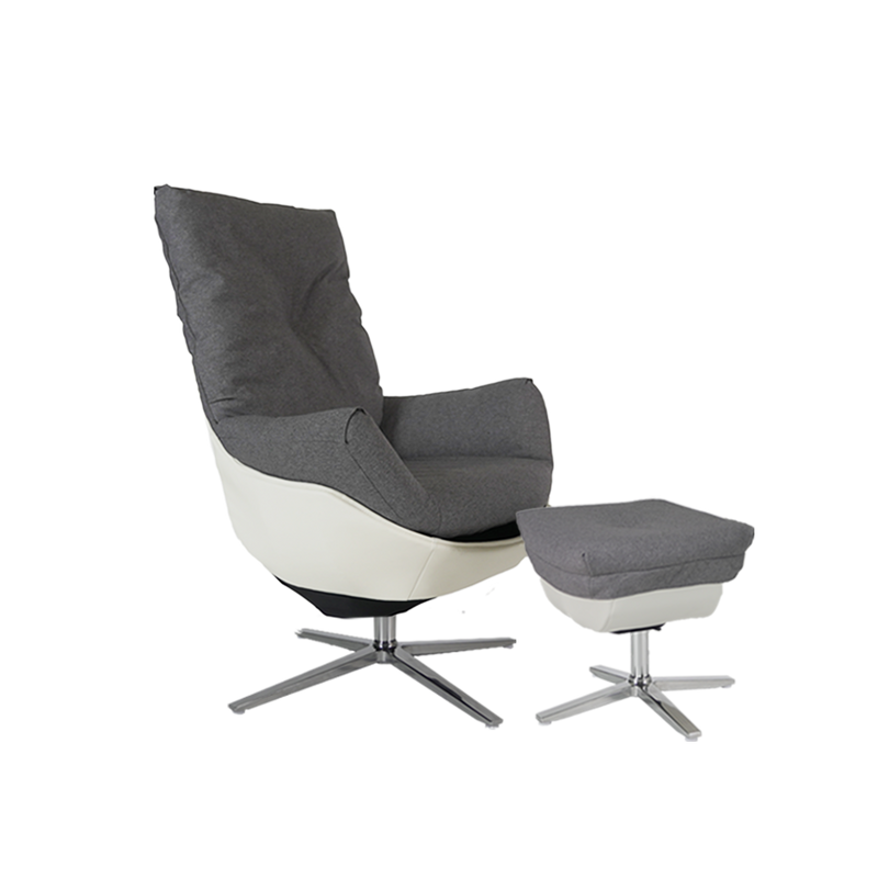 Mona Ergonomic Removable Rocking Chair / Rocking Sofa / Fabric / PVC / White / Black / Grey - HMZ-SF-UE-MONA