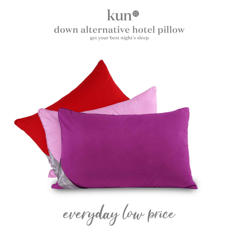 KUN Down Alternative Hotel Pillow/Down Alternative Viral (19" x 29" x 1.2kg) - DOWN-ALT