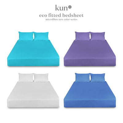 KUN 8 Colors Premium Fitted Bed Sheet Series 3 (Single / Super Single / Queen / King)